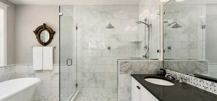 bathroom shower door installation in Tulare