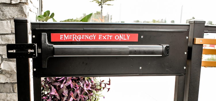 emergency push bar installation in Tulare